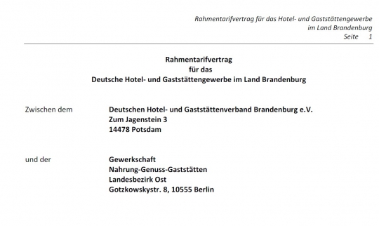 Rahmentarifvertrag Brandenburg PDF