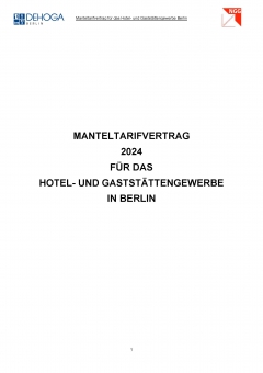 Manteltarifvertrag Hotel- & Gaststättengewerbe Berlin PDF