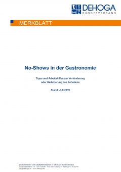 DEHOGA Merkblatt No-Shows in der Gastronomie PDF