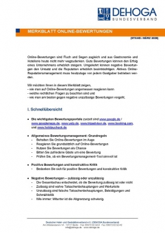Merkblatt Online-Bewertungen PDF