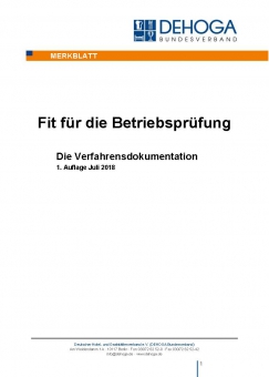 DEHOGA Merkblatt Verfahrensdokumentation PDF